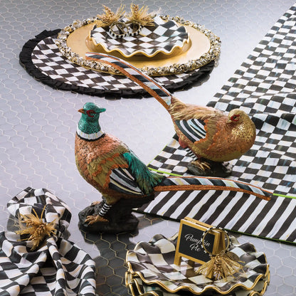 Violet Check Table Runner