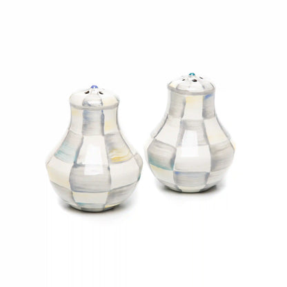 Sky Check Large Salt & Pepper Shakers
