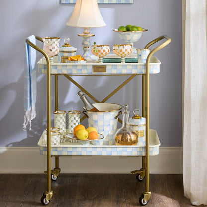 Violet Check 3-Tier Kitchen Cart