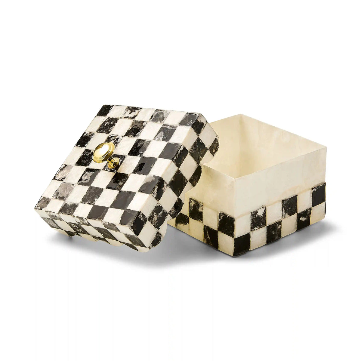 Rosy Check Capiz Scalloped Box