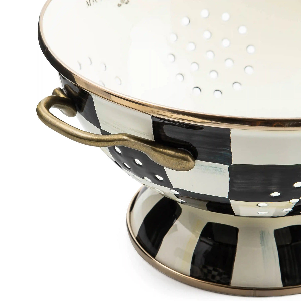 Violet Check Large Colander