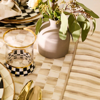 Rosy Check Table Runner