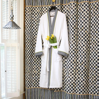 Violet Check Shower Curtain