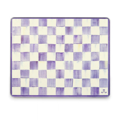 Emerald Check Glass Cutting Boards, Set of 2