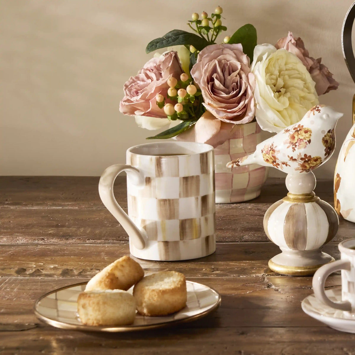 Courtly Check Porcelain Mug