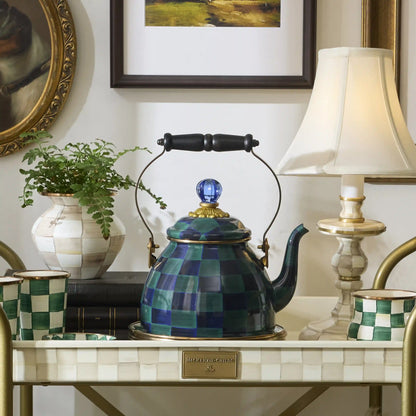 Juniper Check 2 Quart Tea Kettle