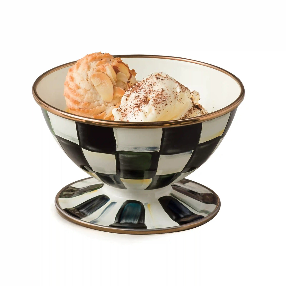Mocha Check Ice Cream Dish