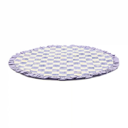 Mocha Check Round Placemat