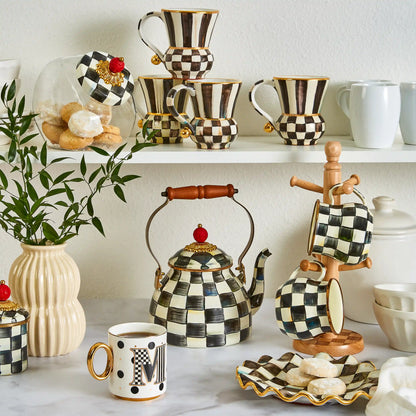 Sweets Jar with Mocha Check Lid