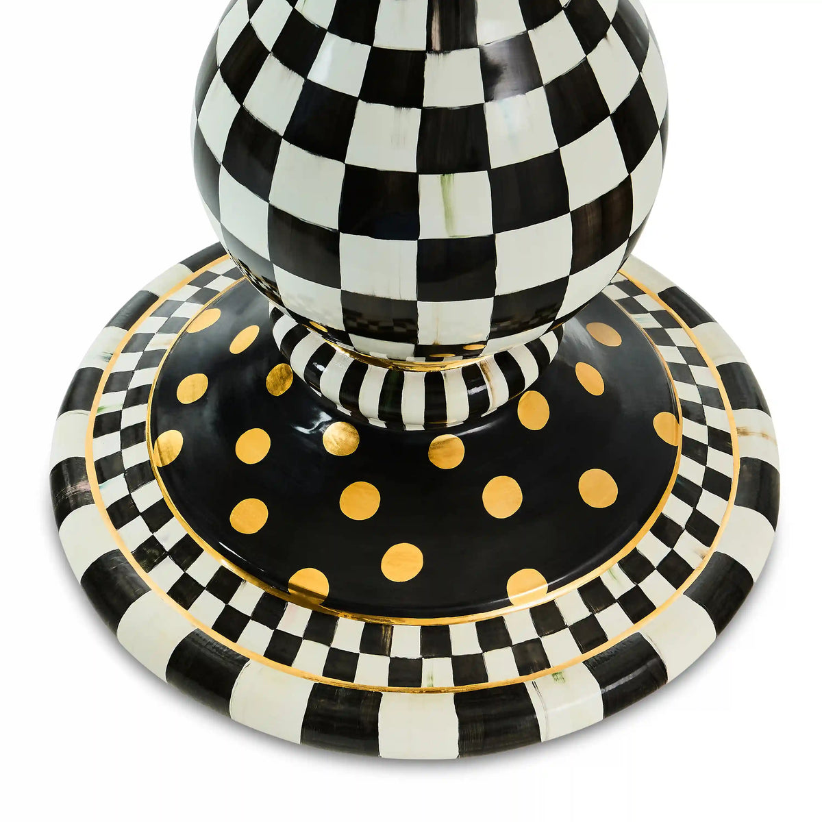 Courtly Check Ceramic Pedestal Table Base