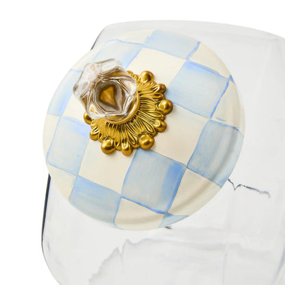 Cookie Jar with Sky Check Lid