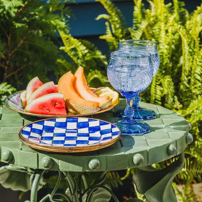 Royal Check Salad/Dessert Plate