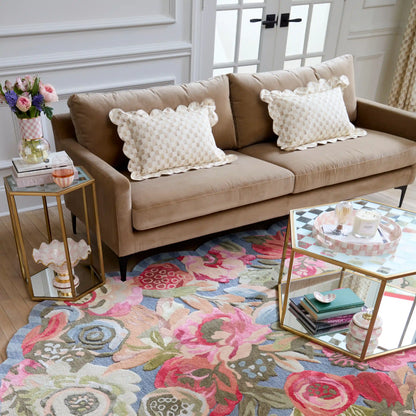 Courtly Check Reversible Scalloped Throw Pillow
