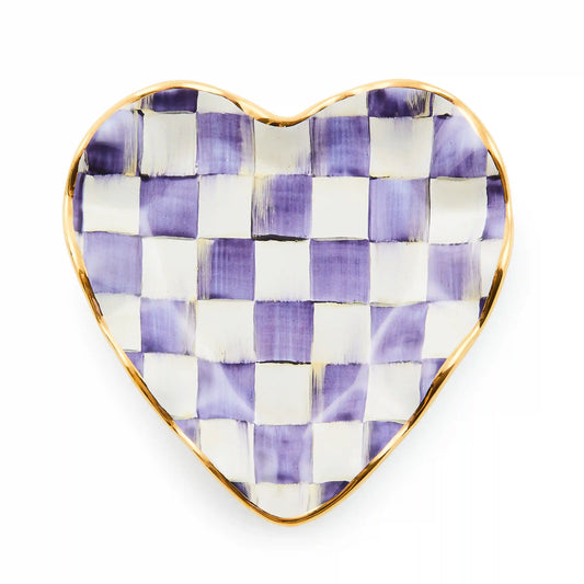 Courtly Check Fluted Heart Plate