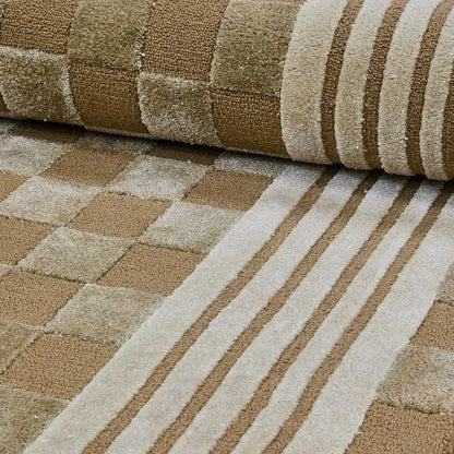 Mocha Tonal Check 5' x 8' Rug