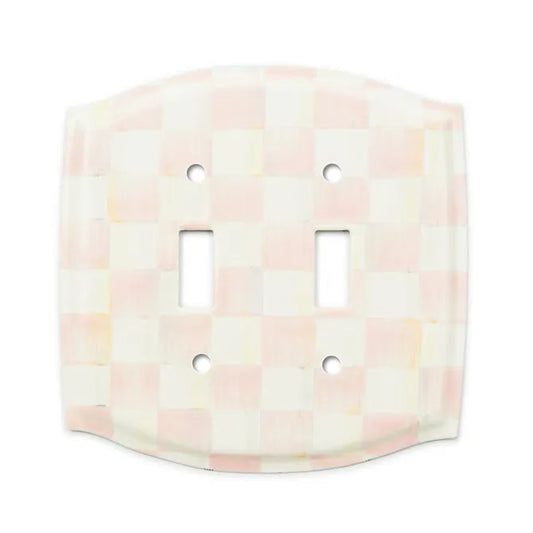 Rosy Check Double Toggle Switch Plate