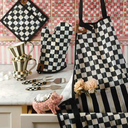 Mocha Check Oven Mitt