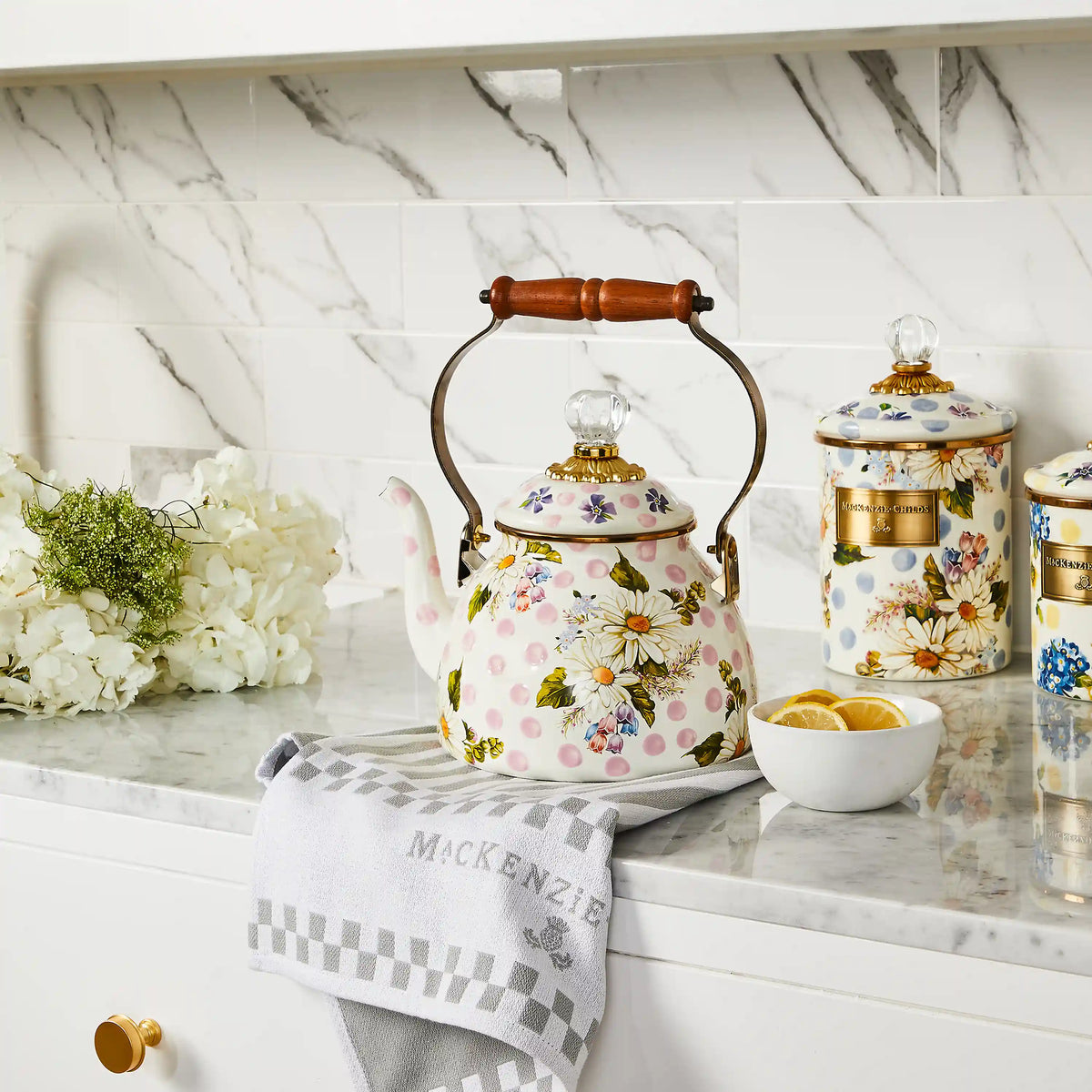 Wild Rose Mauve 2 Quart Tea Kettle