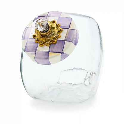 Cookie Jar with Sterling Check Lid