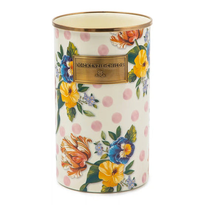 White Flower Market Utensil Holder
