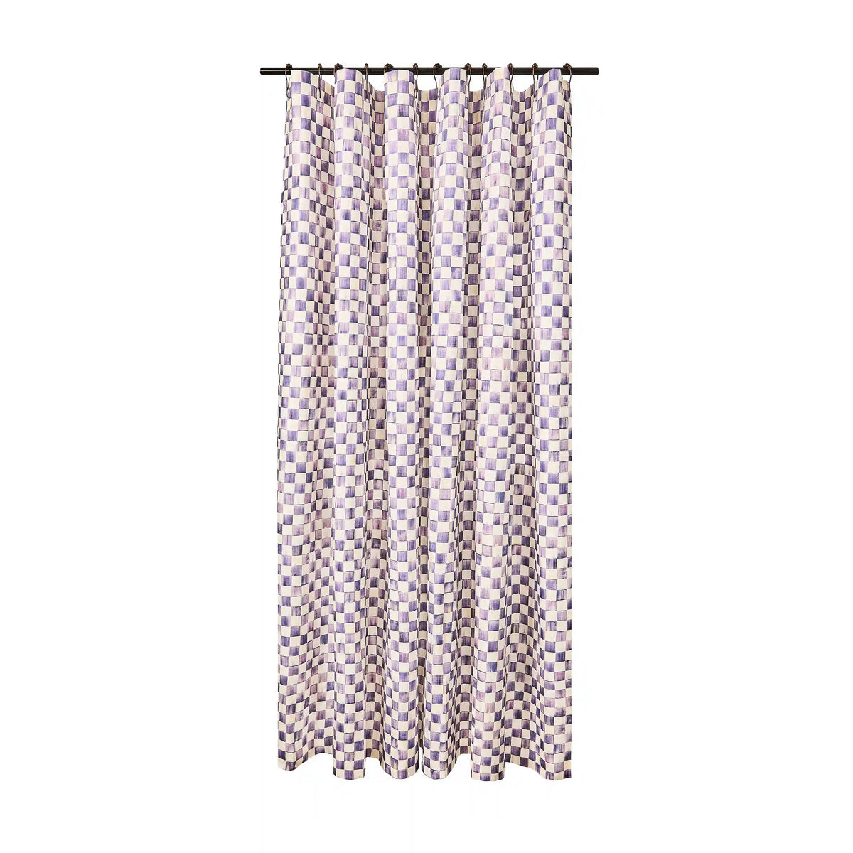 Rosy Check Shower Curtain