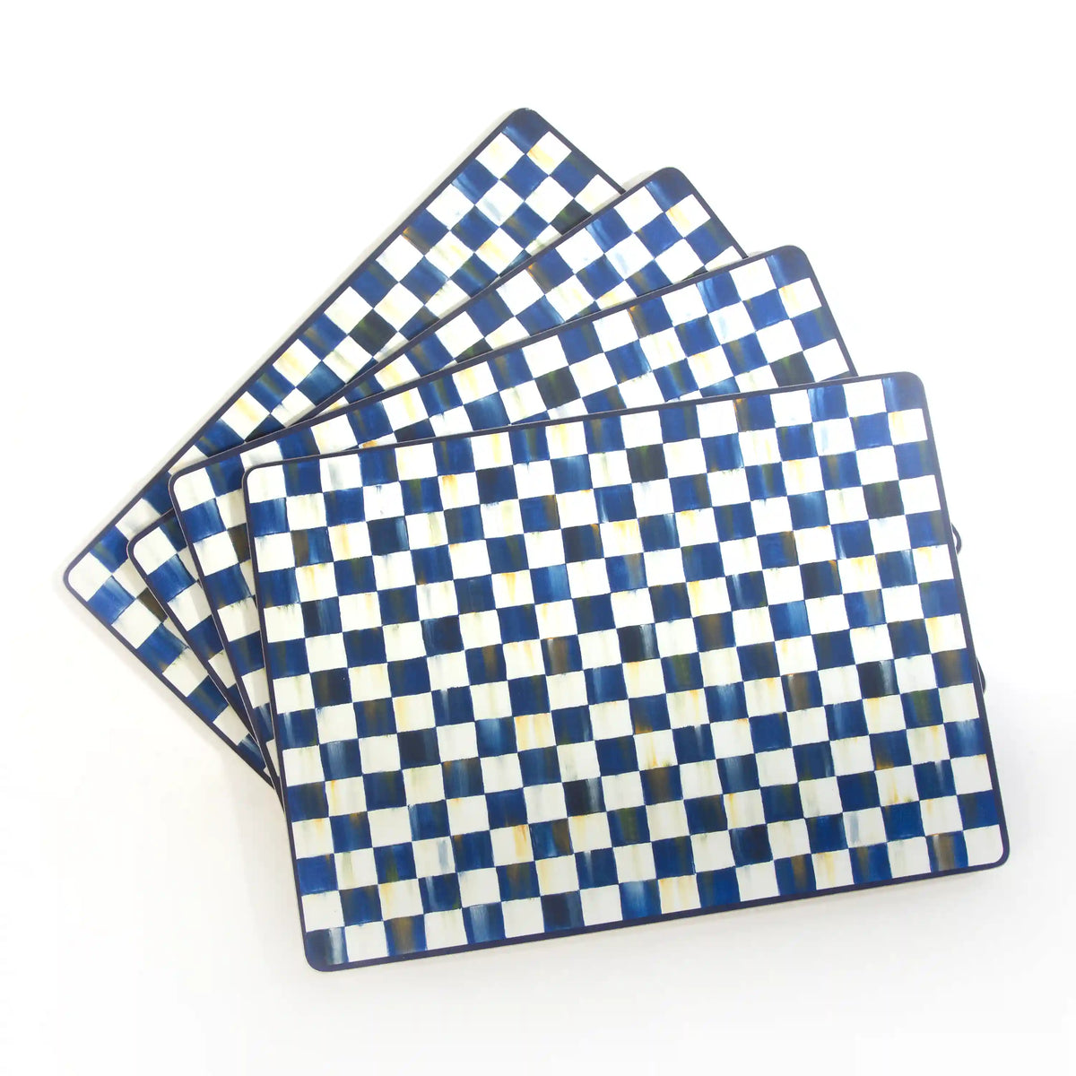 Mocha Check Cork Back Placemats, Set of 4