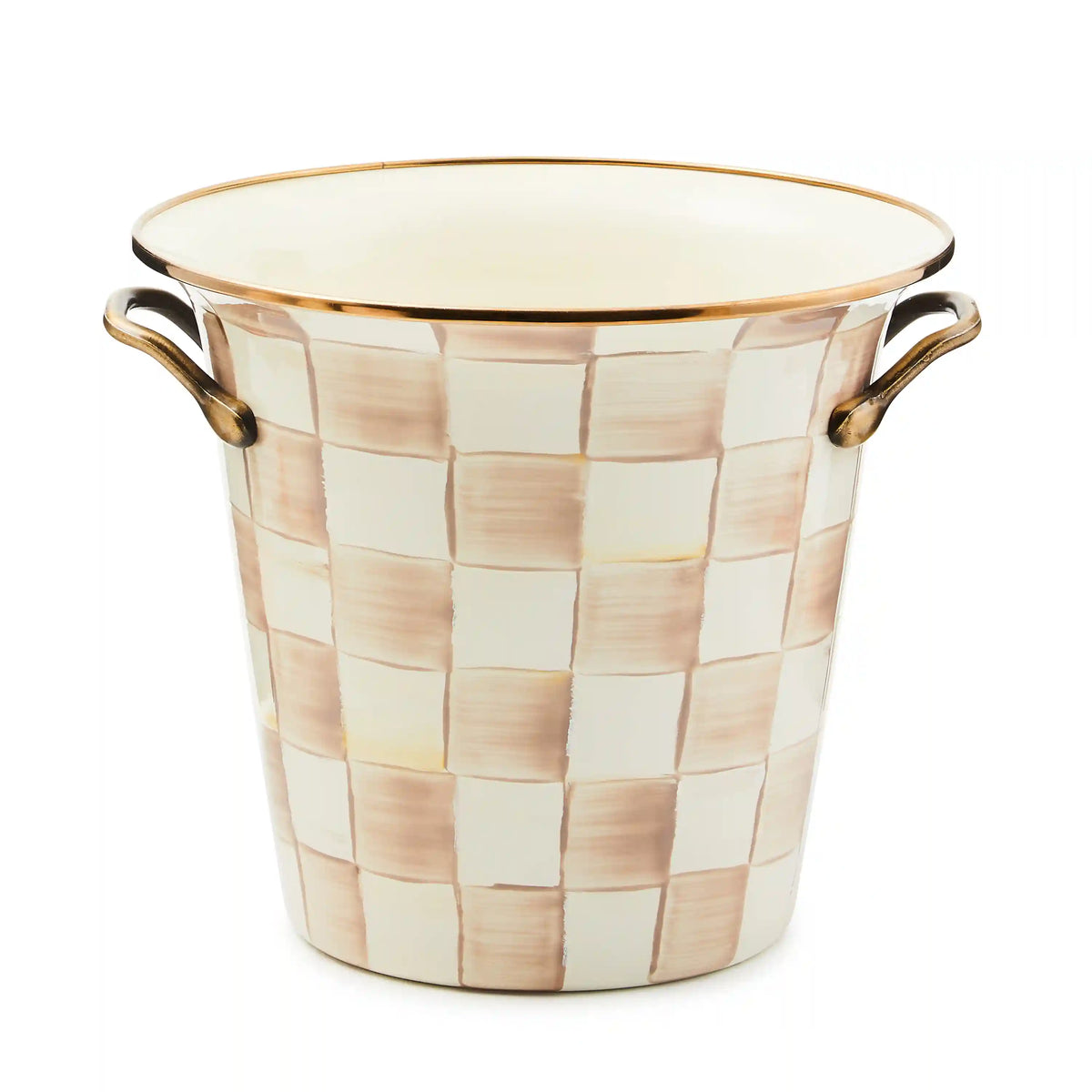 Mocha Check Wine Cooler