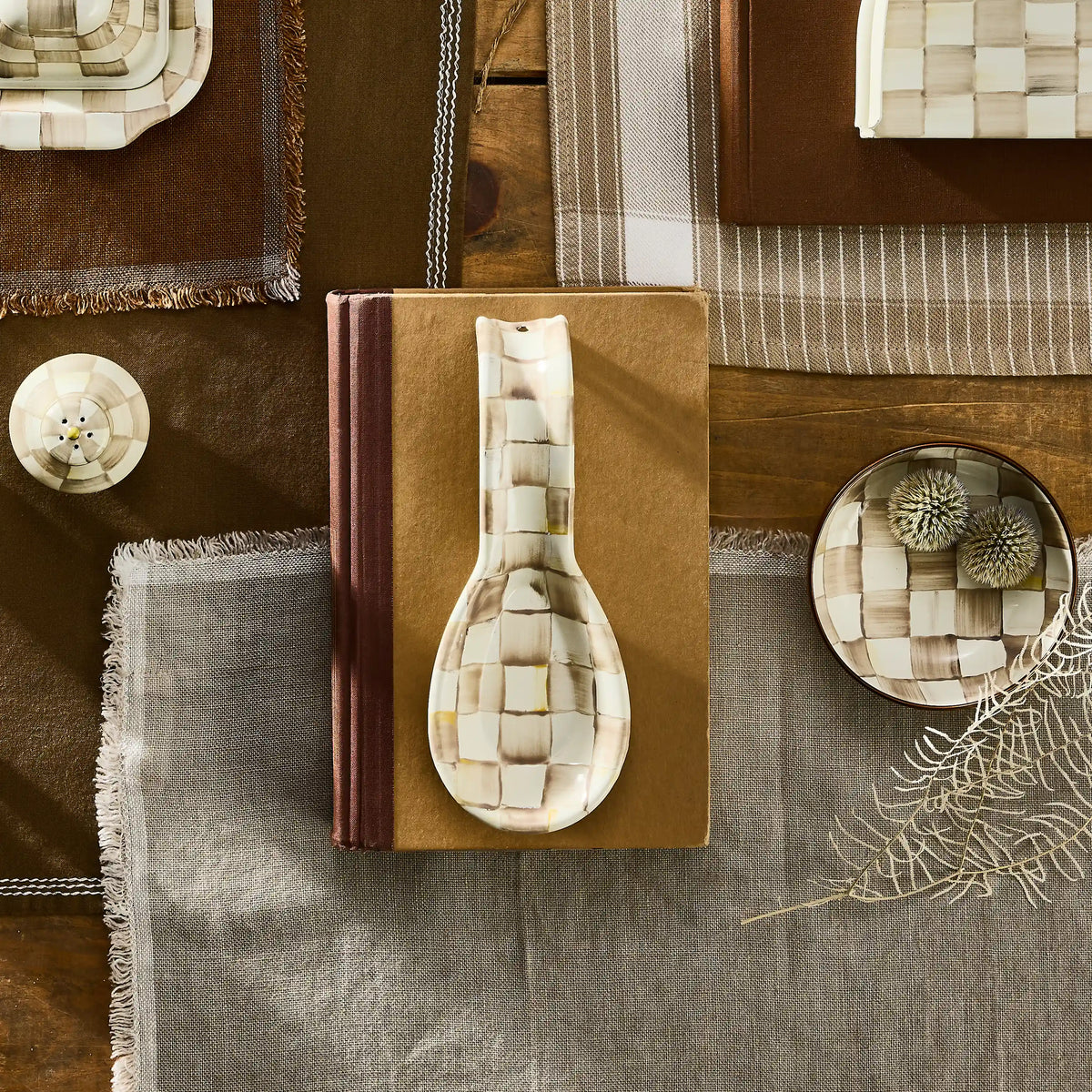 Emerald Check Spoon Rest