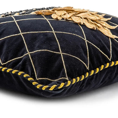 Pineapple Black Pillow