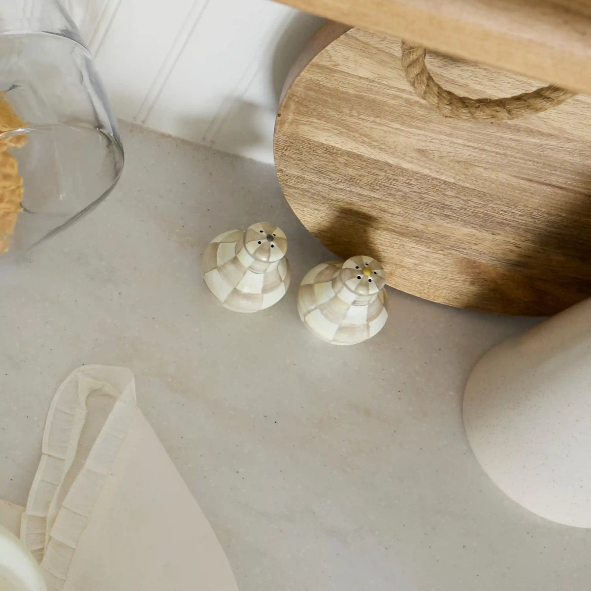 Royal Check Large Salt & Pepper Shakers