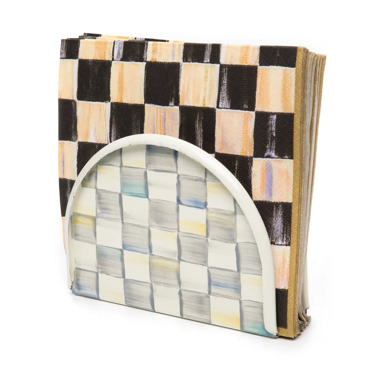 Rosy Check Napkin Holder