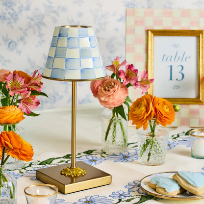 Sterling Check LED Rechargeable Cafe Table Lamp