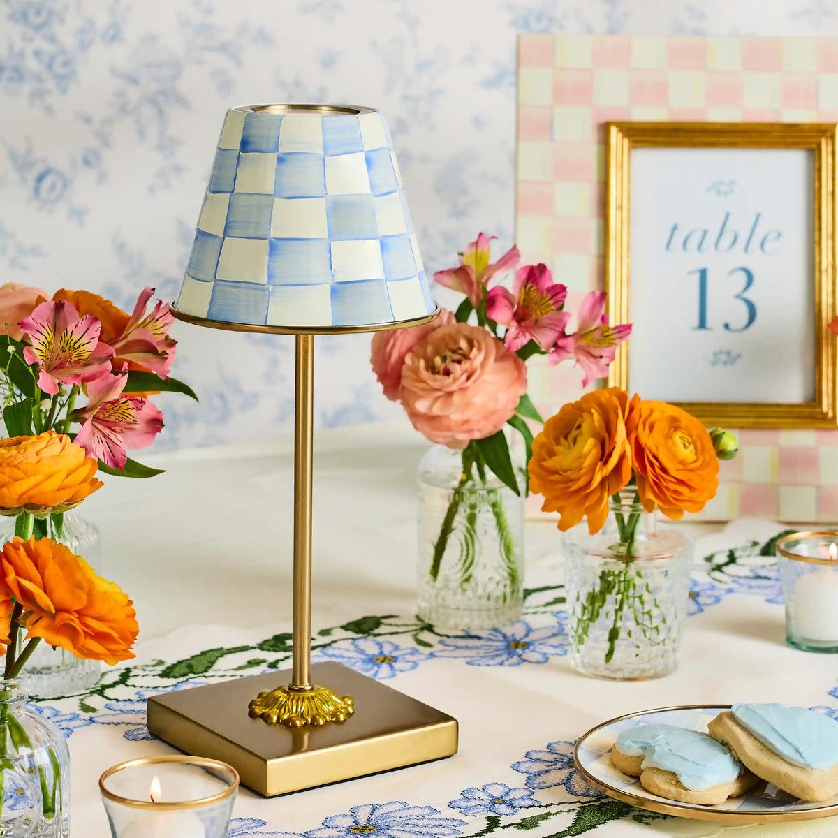 Rosy Check LED Rechargeable Cafe Table Lamp