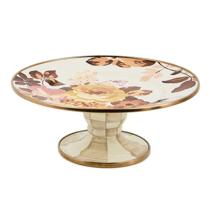 Wild Rose White Small Pedestal Platter