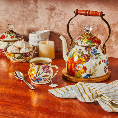 Wild Rose Mauve 2 Quart Tea Kettle