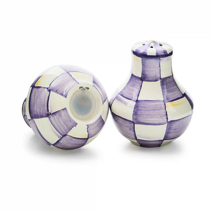 Emerald Check Salt & Pepper Shakers