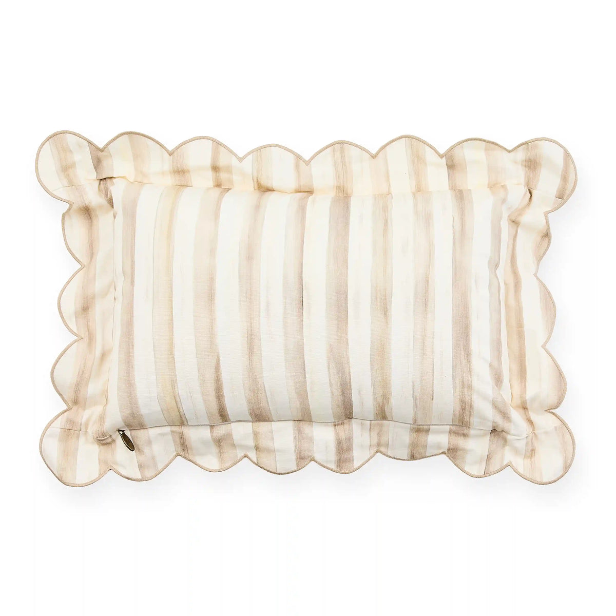 Courtly Check Reversible Scalloped Throw Pillow