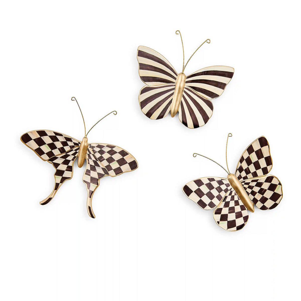 Courtly Check Butterfly Wall Decor
