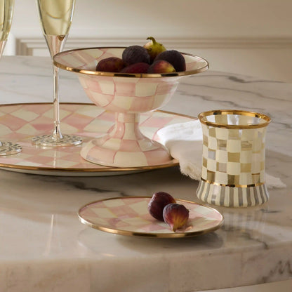 Violet Check Teacup