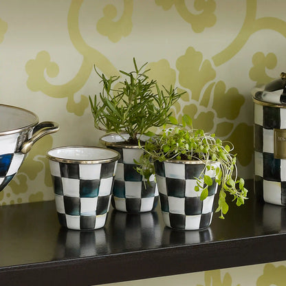 Rosy Check Herb Pots, Set of 3
