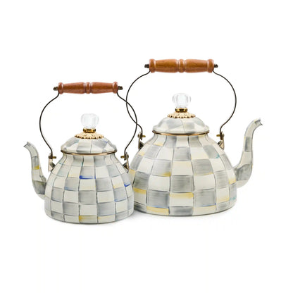 Emerald Check 3 Quart Tea Kettle