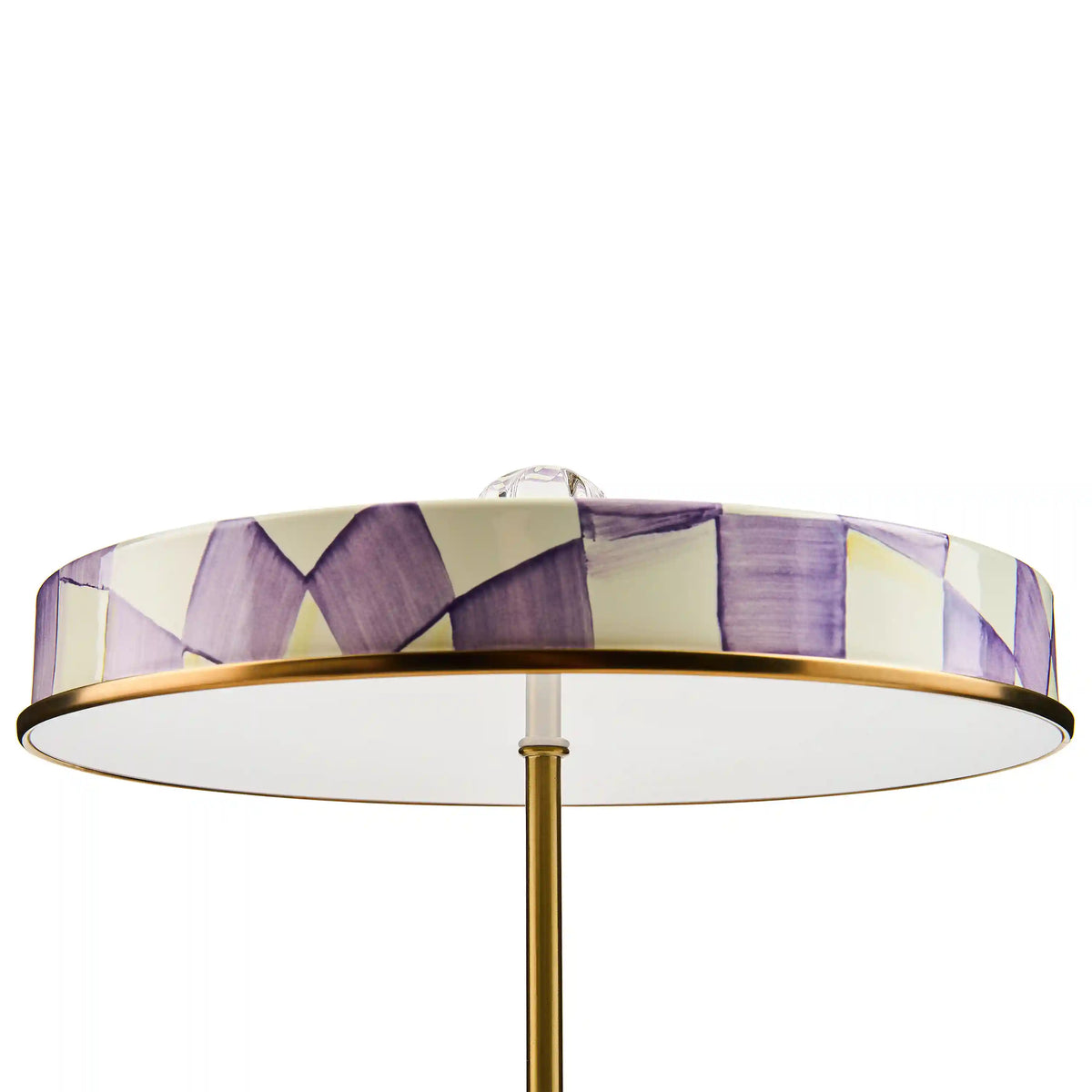 Sterling Check LED Rechargeable Disk Table Lamp
