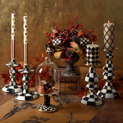 Courtly Check Large Pillar Candlestick