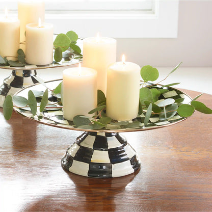 Rosy Check Mini Pedestal Platter