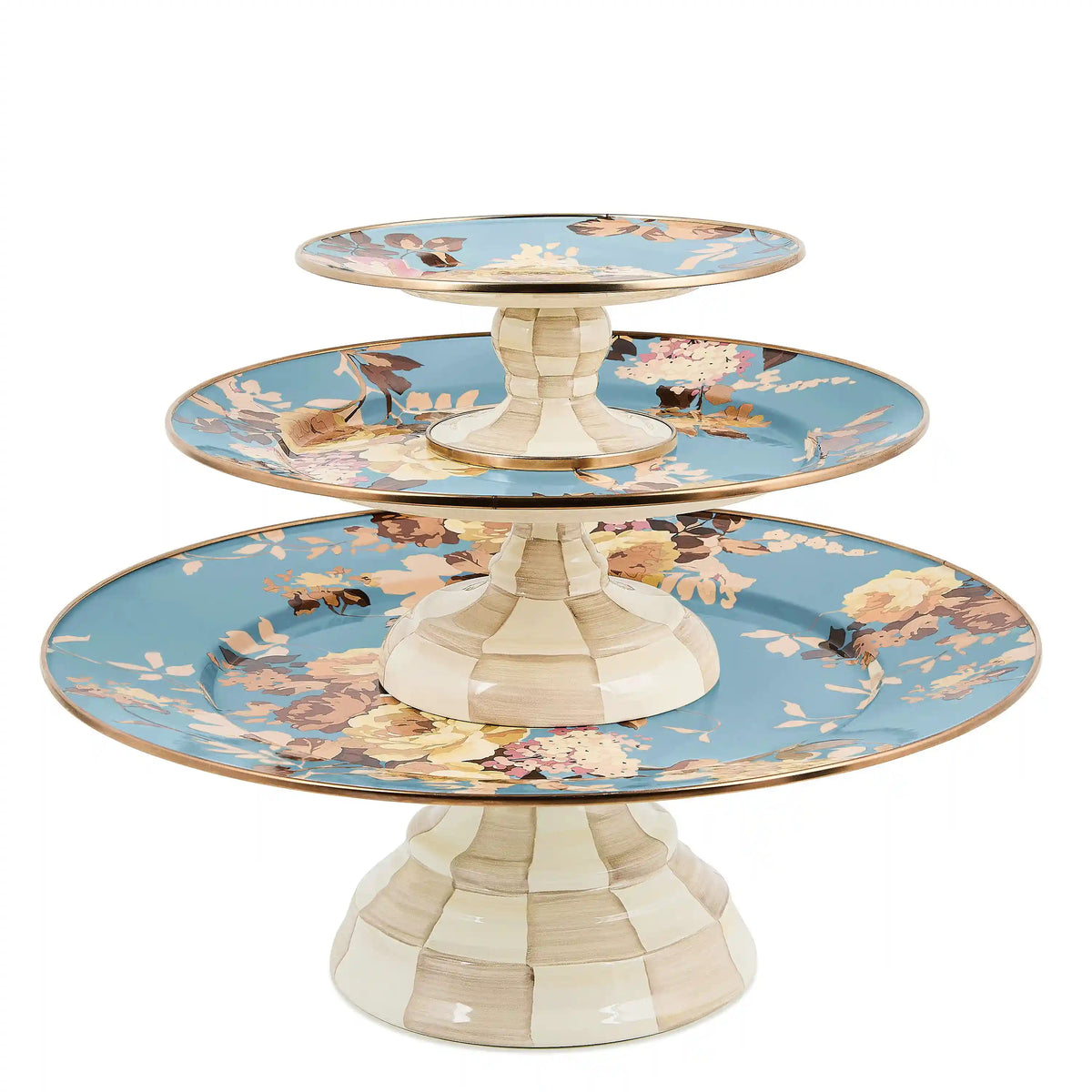 Wild Rose Brown Mini Pedestal Platter