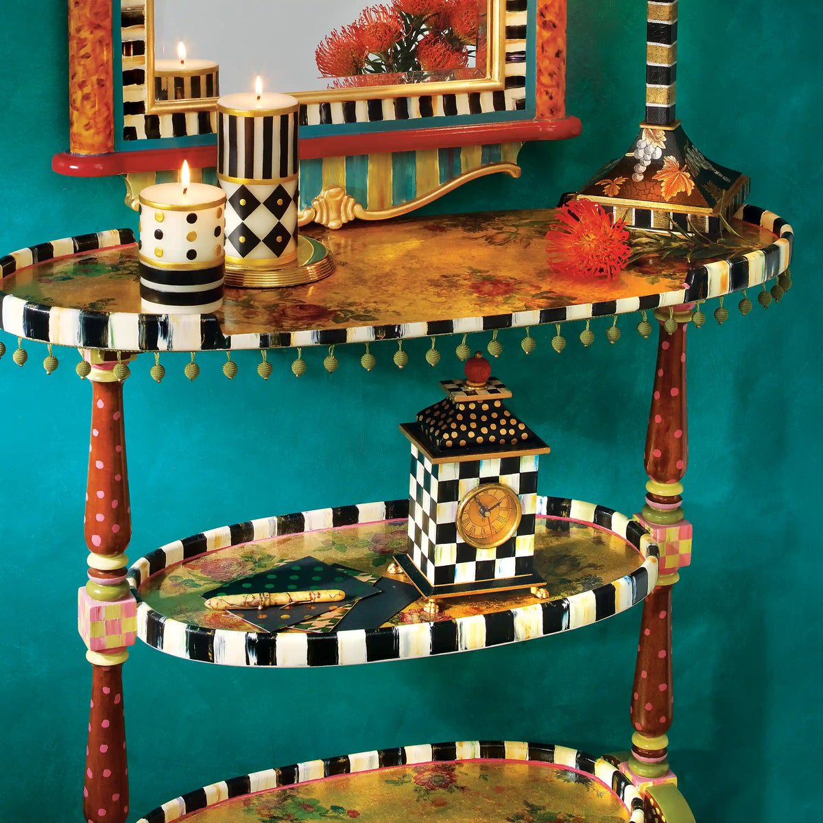 Royal Check Desk Clock
