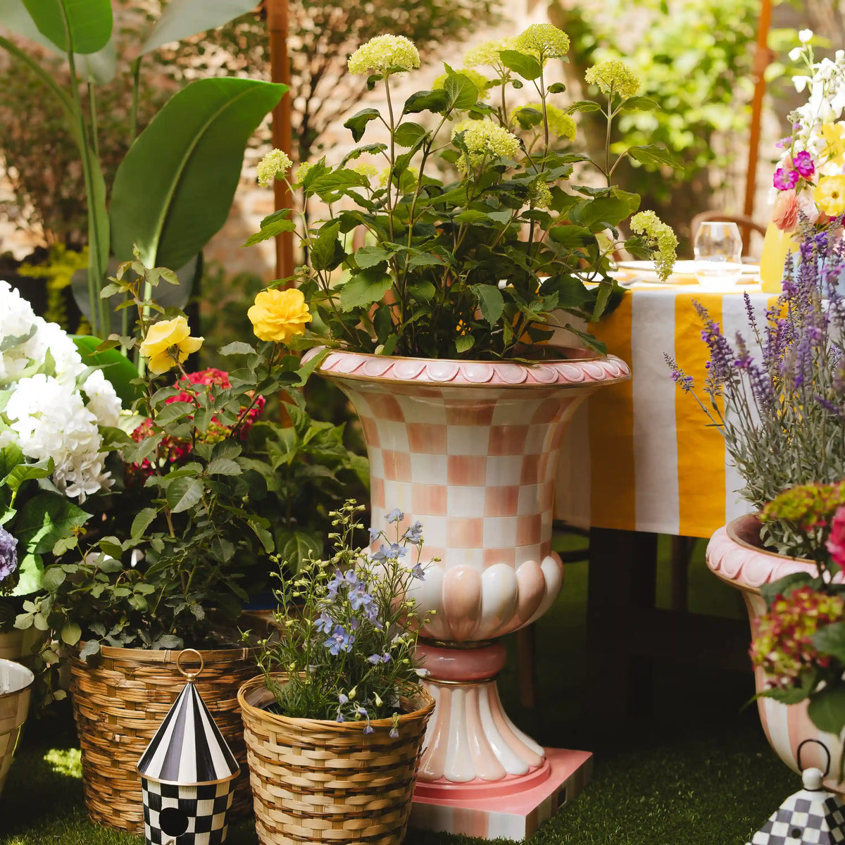 Rosy Stripe Urn