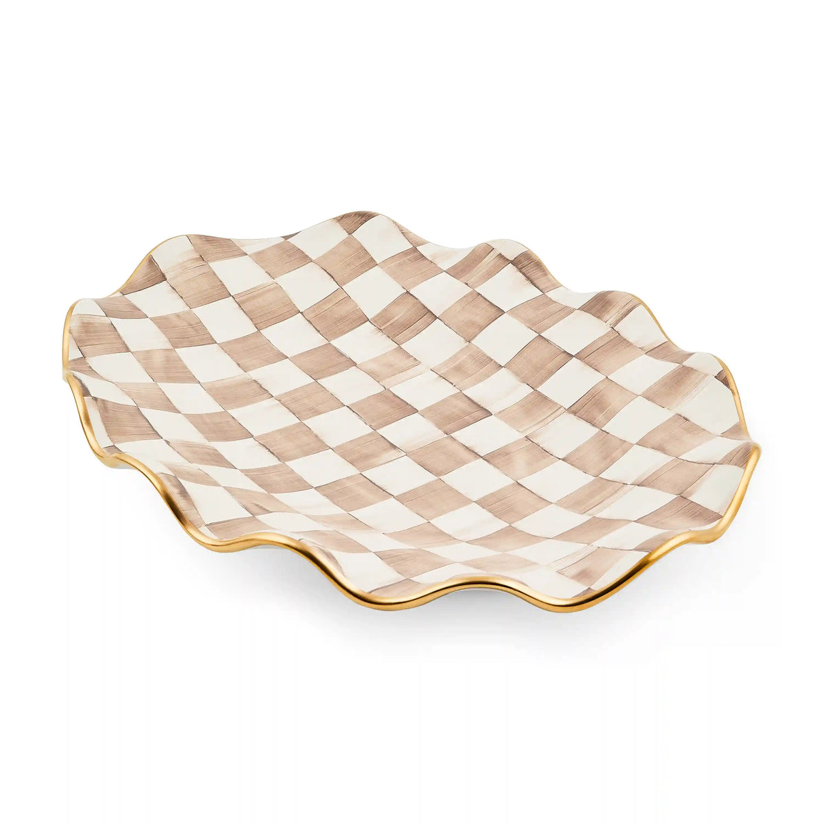 Rosy Check Ceramic Serving Platter