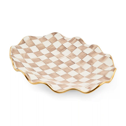 Rosy Check Ceramic Serving Platter
