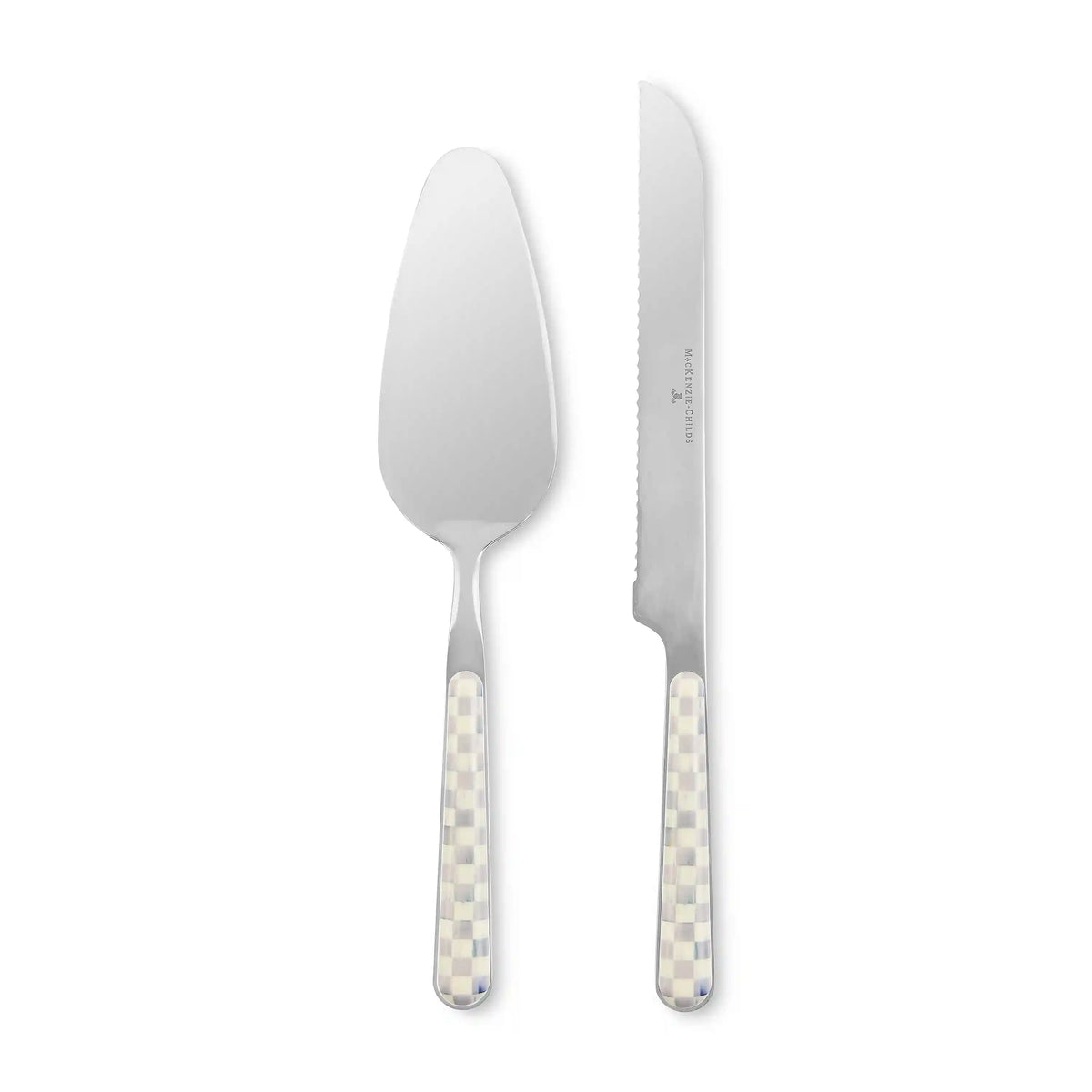 Sterling Check Bistro Cake Serving Set